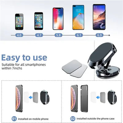 Premium Zinc Alloy Magnetic  Car Mobile Holder